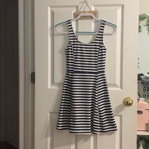 H&M DIVIDED - striped navy and white dress